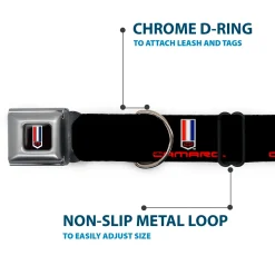 Camaro Badge Full Color Seatbelt Buckle Collar - CAMARO Badge Logo REPEAT
