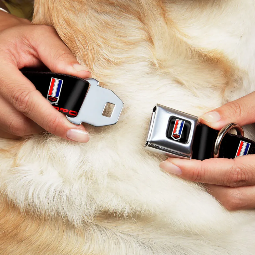 Camaro Badge Full Color Seatbelt Buckle Collar - CAMARO Badge Logo REPEAT