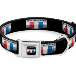 CAMARO Six Badge Full Color Black Silver Red White Blue Seatbelt Buckle Collar - CAMARO Six Badge Black/Silver/Red/White/Blue