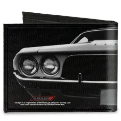 Canvas Bi-Fold Wallet - 1976 Challenger Black & White