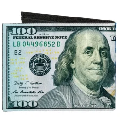 Canvas Bi-Fold Wallet - 100 Dollar Bill Series 2009
