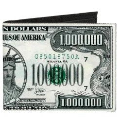 Canvas Bi-Fold Wallet - 1 Million Dollar Bill
