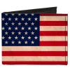 Canvas Bi-Fold Wallet - American Flag Weathered Color