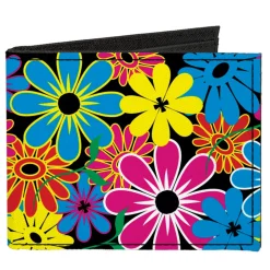 Canvas Bi-Fold Wallet - Americana Federal Reserve Seal Weathered Gray Black