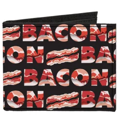 Canvas Bi-Fold Wallet - BACON Baseball Script