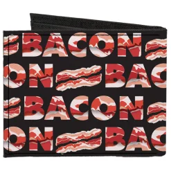 Canvas Bi-Fold Wallet - BACON Baseball Script