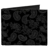 Canvas Bi-Fold Wallet - Bandana Black Gray