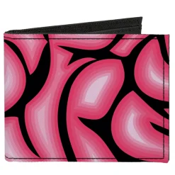 Canvas Bi-Fold Wallet - Brains Black Pink