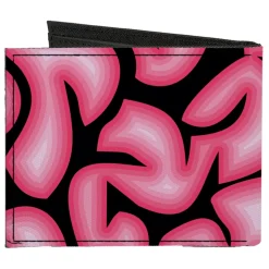 Canvas Bi-Fold Wallet - Brains Black Pink
