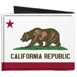 Canvas Bi-Fold Wallet - California Flag