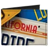 Canvas Bi-Fold Wallet - Cali License Plates Stacked