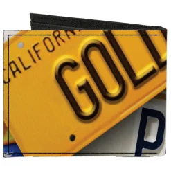 Canvas Bi-Fold Wallet - Cali License Plates Stacked