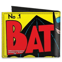 Canvas Bi-Fold Wallet - Classic BATMAN Issue #1 Robin & Batman Logo CLOSE-UP Cover Pose