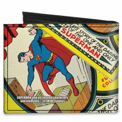 Canvas Bi-Fold Wallet - Classic SUPERMAN #1 Flying Cover Pose