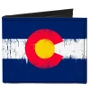 Canvas Bi-Fold Wallet - Colorado Flag Weathered