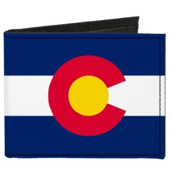Canvas Bi-Fold Wallet - Colorado Flag Logo Centered