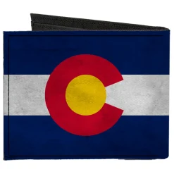Canvas Bi-Fold Wallet - Colorado Flag3 Vintage