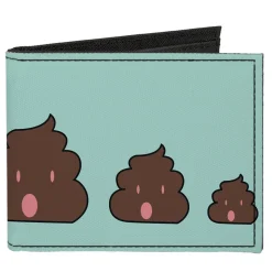 Canvas Bi-Fold Wallet - Cow Poops Color
