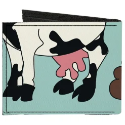 Canvas Bi-Fold Wallet - Cow Poops Color
