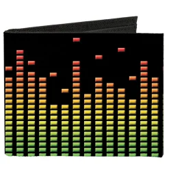 Canvas Bi-Fold Wallet - DC Equalizer Black Multi Color