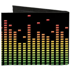 Canvas Bi-Fold Wallet - DC Equalizer Black Multi Color