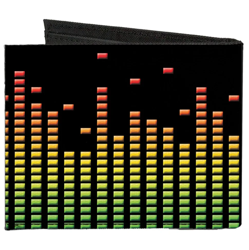 Canvas Bi-Fold Wallet - DC Equalizer Black Multi Color