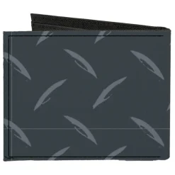 Canvas Bi-Fold Wallet - Diamond Plate Grays