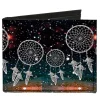 Canvas Bi-Fold Wallet - Dream Catcher Galaxy White