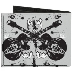 Canvas Bi-Fold Wallet - Electric Guitars