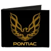 Canvas Bi-Fold Wallet - Firebird PONTIAC Logo Black Golds