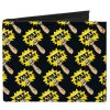 Canvas Bi-Fold Wallet - Fist Pump Black Yellow