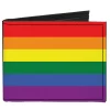 Canvas Bi-Fold Wallet - Flag American Pride Rainbow Black