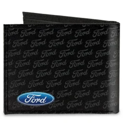 Canvas Bi-Fold Wallet - Ford Oval CORNER w/Text