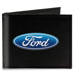 Canvas Bi-Fold Wallet - Ford Oval Logo CENTERED