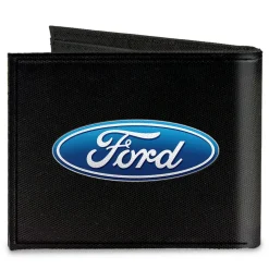Canvas Bi-Fold Wallet - Ford Oval Logo CENTERED
