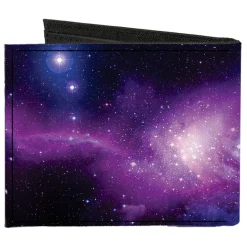 Canvas Bi-Fold Wallet - Galaxy Purple Pinks