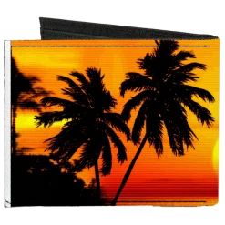 Canvas Bi-Fold Wallet - Golden Sunset