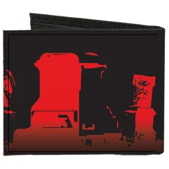 Canvas Bi-Fold Wallet - Graveyard Black Red