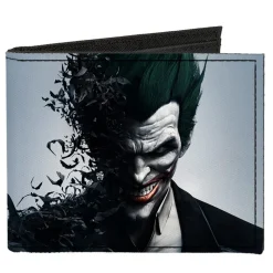 Canvas Bi-Fold Wallet - Joker Face Bats + BATMAN ARKHAM ORIGINS