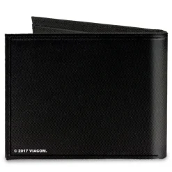 Canvas Bi-Fold Wallet - Leonardo Crossed Katana Dark Pose Black Grays