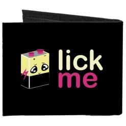 Canvas Bi-Fold Wallet - LICK ME Battery Cartoon