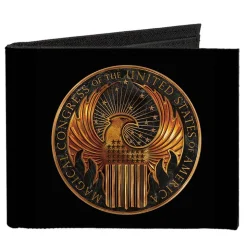 Canvas Bi-Fold Wallet - MACUSA Seal Black Golds