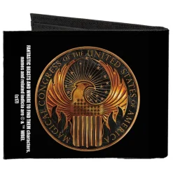 Canvas Bi-Fold Wallet - MACUSA Seal Black Golds