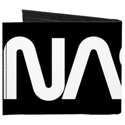 Canvas Bi-Fold Wallet - NASA Text Black White