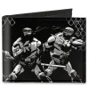 Canvas Bi-Fold Wallet - Ninja Turtles Street Group Pose17 Black Grays
