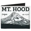 Canvas Bi-Fold Wallet - Orgeon MT. HOOD Scenery White Grays