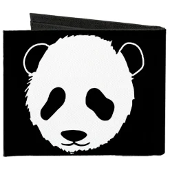 Canvas Bi-Fold Wallet - Panda Bear Repeat