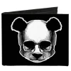 Canvas Bi-Fold Wallet - Panda Skulls
