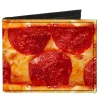 Canvas Bi-Fold Wallet - Pepperoni Pizza w Crust Vivid