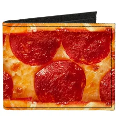 Canvas Bi-Fold Wallet - Pepperoni Pizza w Crust Vivid